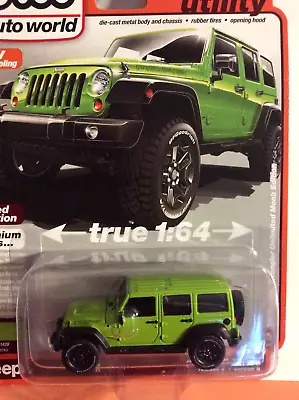 Auto World 1:64 - 2013 Jeep Wrangler Unlimited Moab Edition (Gecko Green) • $7.99