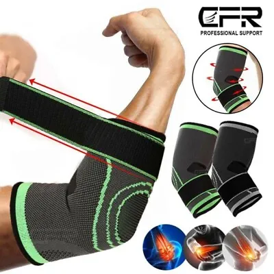 £8.49 • Buy Elbow Support Sleeve Arm Splint Tennis Golfers Gym Tendonitis Joints Pain Relief