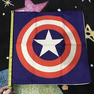 Captain America Canvas Pillow Cover 45cm • £5