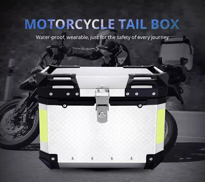 45L Motorcycle Top Case Tail Box Waterproof Tour Luggage Storage Reinforced Lock • $99