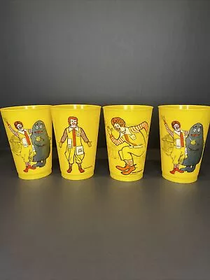 Vintage- Four (4) 1978 McDonald’s Plastic Drinking Cups - Clean! Photos! • $24.99