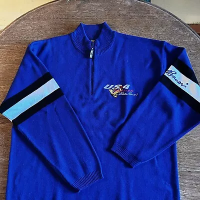 Vintage Eddie Bauer Ebtek Usa Bobsled Blue 1/4 Zip Jacket Size L • $25