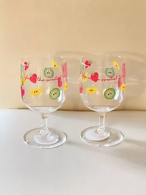 New Cath Kidston Acrylic  Fruity Glasses X 2 Bnwt • £16.98