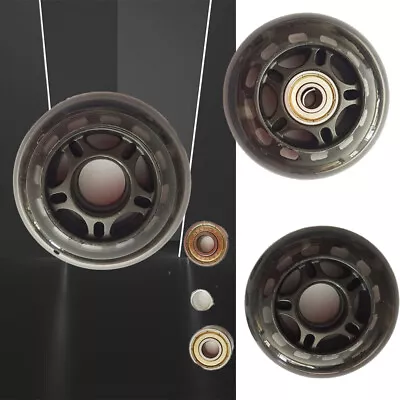 2x MICRO MAXI SCOOTER Replacement Rear Wheels - Transparent - Including Bearings • £11.39