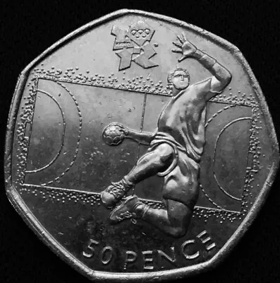2012 London Olympic 50p Coins Handball - Circulated • £2.75