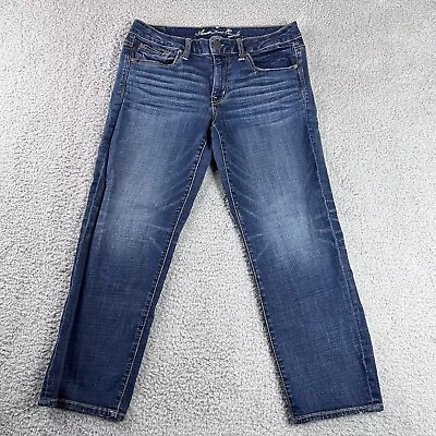 American Eagle Jeans Womens Size 6 Regular Medium Wash Boy Fit Stretch Denim AEO • £20.13