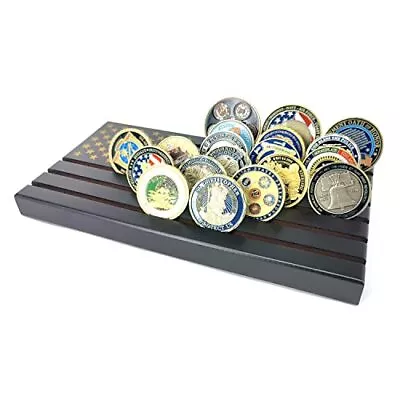 6 Rows Coin Holder Military Challenge Coin Display Stand American Flag Coin  • $34.92