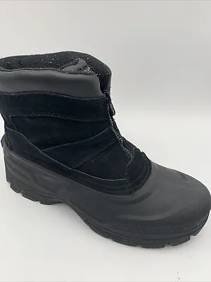 Totes Mens Boots Sz 13 Thermolite Insulated Waterproof Freeze Black Camping • $24.99