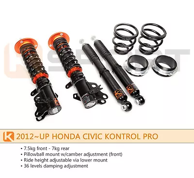 Ksport Kontrol Pro Coilovers Shocks Springs For Honda Civic 12-14 2/4dr. FB • $1105