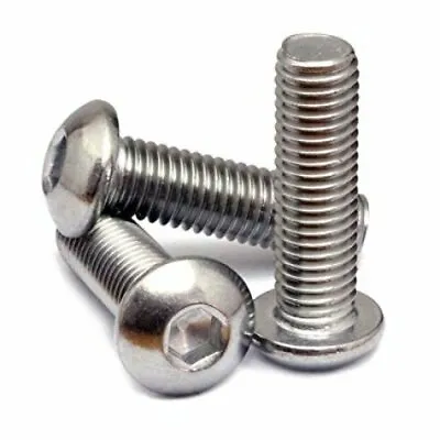 Socket Button Screw Allen Key Bolt A2 Stainless Steel M3 M4 M5 M6 M8 M10 M12 • £1.53