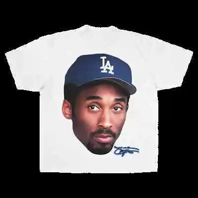 Kobe Bryant Big Head Baseball Graphic White T Shirt Sports New Retro Vintage • $24.99