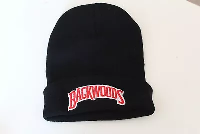 BACKWOODS Embroidered Unisex Black Beanie Mens Womens US SELLER QUICK SHIPPING • $4.99