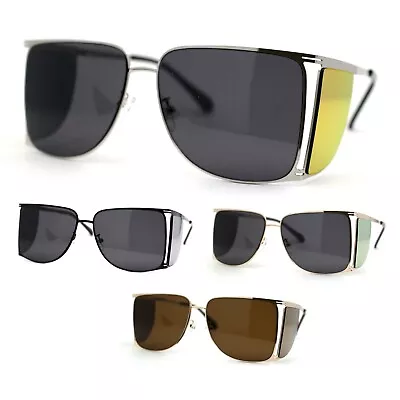 Mens Futuristic Robotic Racer Metal Side Visor Sunglasses • $14.95