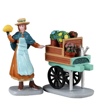 Lemax MERRY GARDEN CART Holiday Village Carnival Food Cart Train Accent-2 Piece • $14.75