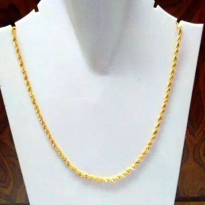 South Indian 22k Goldplated Designer Chain Necklace Child Unisex Fashion Jewelry • $12.98