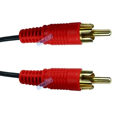 £2.65 • Buy Red 10m Single PHONO Audio Cable Gold Lead Male 1 X RCA To 1 X RCA 10 METRE