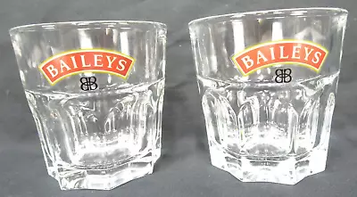 Baileys Irish Cream 2 X Short Thick Set Drinking Glasses • $14.99