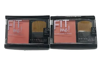 2 MAYBELLINE New York Fit Me Blush In Color Deep Coral #306 New • $9.95