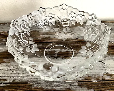 Walther Crystal Carmen Satiniert West Germany Mikasa Glass Bowl 4  X 18.75  • $12.05