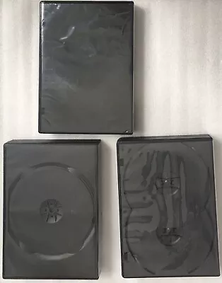 3 X Empty 8-Disc DVD Case Lot (8-Disc Black) GOOD - VERY GOOD CONDITION • $10.70
