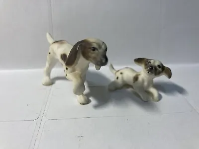 2 Vintage  Bone China Pointer Dog Figurines- Dog Family. Miniature • $10.25
