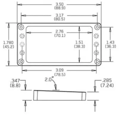 EMG- Pickup Mounting Ring Tapered 6 Medium Black • $5.99