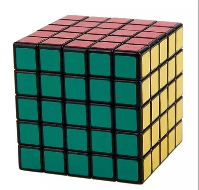 New ShengShou 5x5x5 Speed Ultra Smooth Magic Cube Puzzle Twist 5x5 Black Xmas   • $16.98