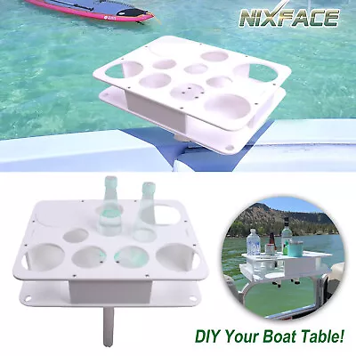 Boat Drink Bar / Boat Cup Holder Cocktail Table Marine Party Table W/Rod Holder • $82.25