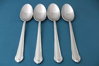 4 Place Oval Soup Spoons Mikasa CLASSICO SATIN Indonesia 18/0 NEW 7 1/2  • $52.43