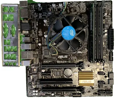 ASUS Q170M-C Motherboard µATX I5-6400@2.7GHz 8GB DDR4 I/O Shield Used Tested • $95