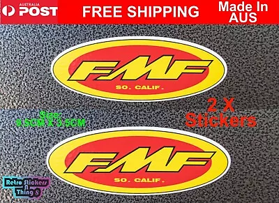 FMF Motorcross Dirt Bike Sticker X 2 Tool Box Man Cave Bar Fridge • $5.95