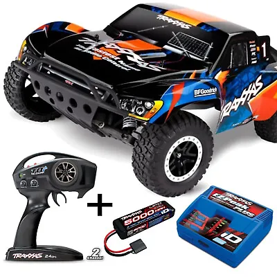 Traxxas TRX58076-74ORNG Slash Vxl Orange 1/10 2WD Brushless Rtr 5000 2S 4A • £378.98