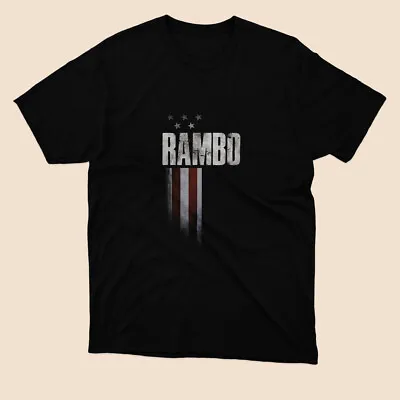 Limited In Style Rambo Family American Flag T-shirt Black Size S To 5XL • $21.99