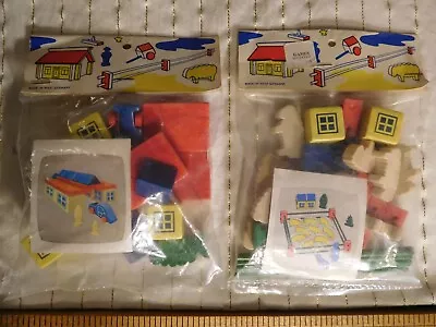 2 Vintage 50's New In Package West German Playsets Gas Station Car & Farm Corral • $149