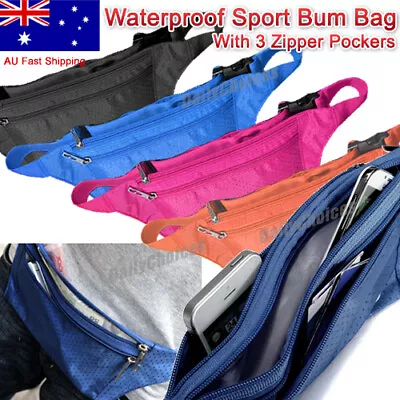 $7.84 • Buy Running Hiking Sport Bum Bag Travel Money Phone Fanny Pack Waist Belt Zip Pouch