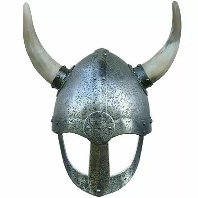 Medieval Viking Helmet Knight Fantasy Horned Viking Helmet Best Costume Helmet • $84.35