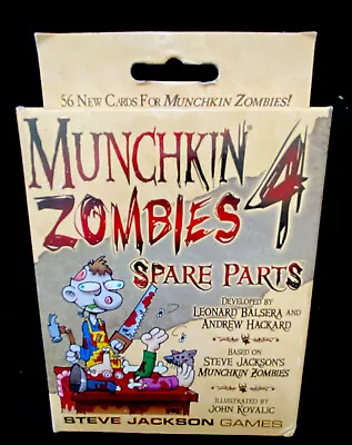 MUNCHKIN ZOMBIES 4 - SPARE PARTS - 2014 Steve Jackson Games - Expansion Sealed • $12.99