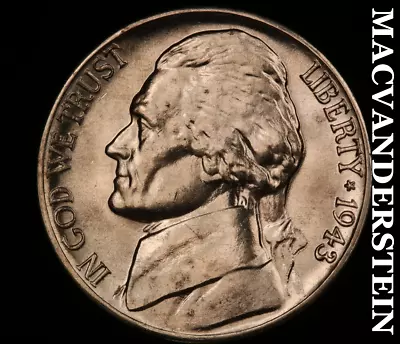1943-D Jefferson Nickel - Choice Gem Brilliant Uncirculated  Lustrous  #U7752 • $5.99