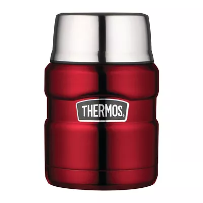 NEW Thermos Stainless Steel Vacuum Food Flask Red 470ml • $27