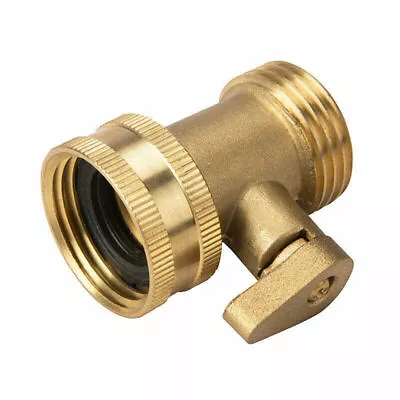 3/4  Solid Brass Garden Hose Shut Off Valve Water Pipe Faucet Connector Handy • $6.99