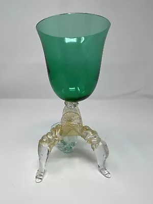 Exquisite Rare Blown Italian Venetian Murano Glass Lady Figure Tall Wine Goblet • $299