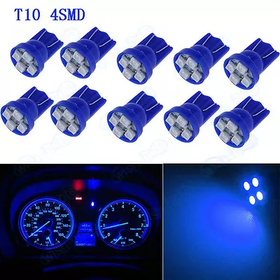 10pc T10 Blue LED Light Bulbs For Car Instrument Panel Speedo Odometer Gauges XB • $8.87