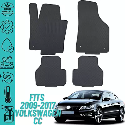 Floor Mats For Volkswagen CC 2009-2017 Heavy Duty All Weather Liner 2-Row Set • $77