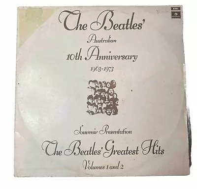 Vintage Vinyl LP Record - THE BEATLES AUSTRALIAN 10th ANNIVERSARY 3DB Souvenir • $79