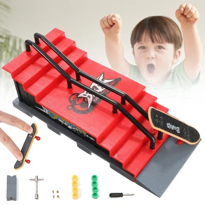 £10.89 • Buy Fingerboard Finger Skateboard Gifts Hot Mini Skate Park Ramp Parts Deck Tech NEW