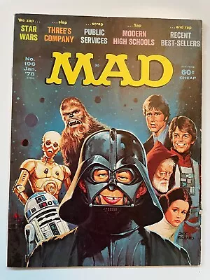 Mad Magazine #196 - January 1978 - Unfolded. Free Shipping! Star Wars. Awesome! • $25