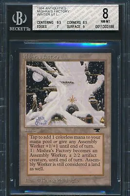 Antiquities Mishra's Factory Winter BGS 8 Graded Magic MTG (3188) • $771