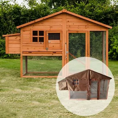 6ft Chicken Coop With Built In Run With Cover Nest Box Hen House Poultry Cage • £219.95