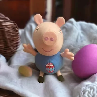 Vintage Peppa Pig George Mini Plush Easter Egg Shirt Stuffed Animal 6  2003 • $10.99