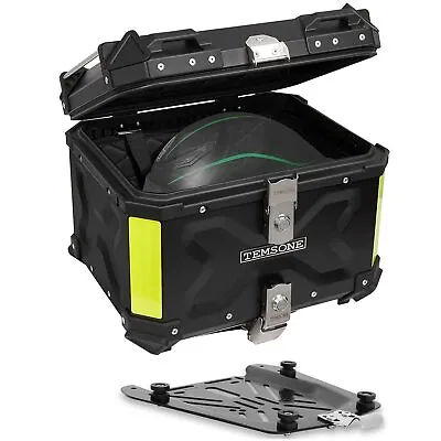 Balck Motorcycle Luggage Waterproof Tail Box Scooter Trunk Storage Top Case 45L • $120.69